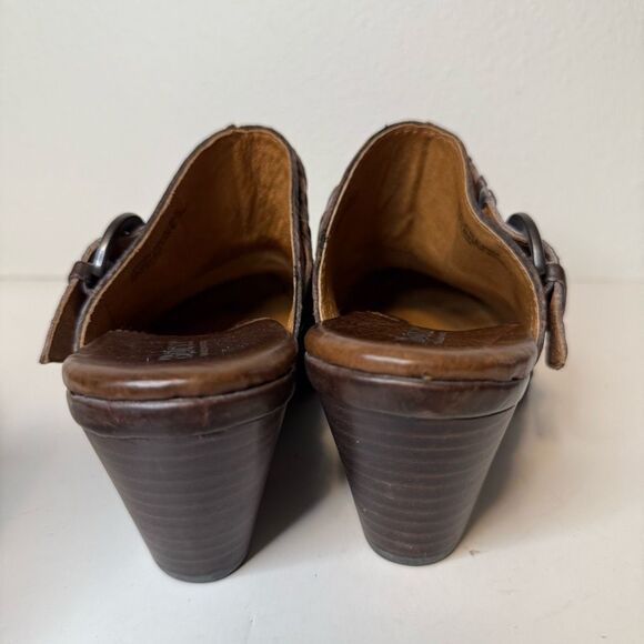Born Brown Western Leather Mules Size 9 - Picture 4 of 9